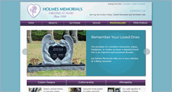 Desktop Screenshot of holmesmemorials.com