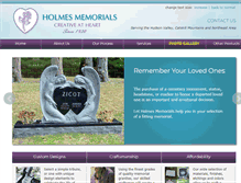 Tablet Screenshot of holmesmemorials.com